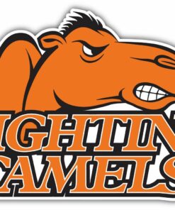 Campbell Fighting Camels NCAA Vinyl Logo Vinyl Decals Sticker For Car Truck Door And Window Laptop Gifts For Fans