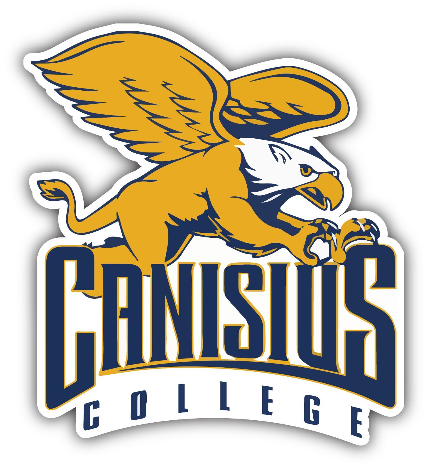 Canisius Golden Griffins NCAA Vinyl Logo Vinyl Decals Sticker For Car Truck Door And Window Laptop Gifts For Fan