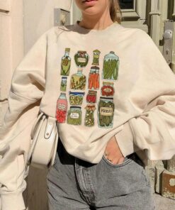 Canned Pickles Sweatshirt, Vintage Pickle Lovers Sweater, Pickle Shirt, Pickle Crewneck Sweatshirt, Canning Season Shirt, Thanksgiving Tee