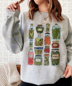 Canned Pickles Sweatshirt, Vintage Pickle Lovers Sweater, Pickle Shirt, Pickle Crewneck Sweatshirt, Canning Season Shirt, Thanksgiving Tee