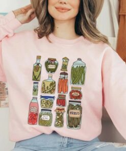 Canned Pickles Sweatshirt, Vintage Pickle Lovers Sweater, Pickle Shirt, Pickle Crewneck Sweatshirt, Canning Season Shirt, Thanksgiving Tee
