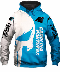 Carolina Panthers Hoodies Skull Printed Gifts for Fans