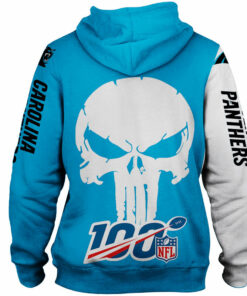 Carolina Panthers Hoodies Skull Printed Gifts for Fans