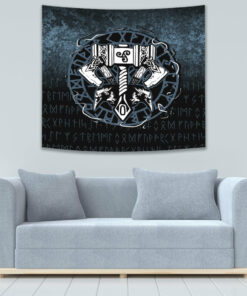 Celtic Huginn And Muninn Raven Viking Tapestry for Wall Décor