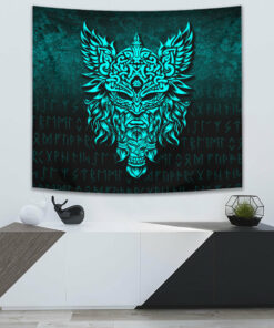 Celtic Raven Viking Style Tapestry for Wall Décor