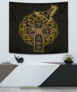 Celtic Raven Viking Tapestry Wall Décor