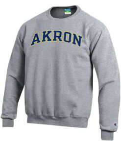 Champion Akron Zips Fleece Long Sleeve Crew Sweatshirt, University Of Akron Sweatshirt, Akron Zips Shirt Gifts for NCAA Fans