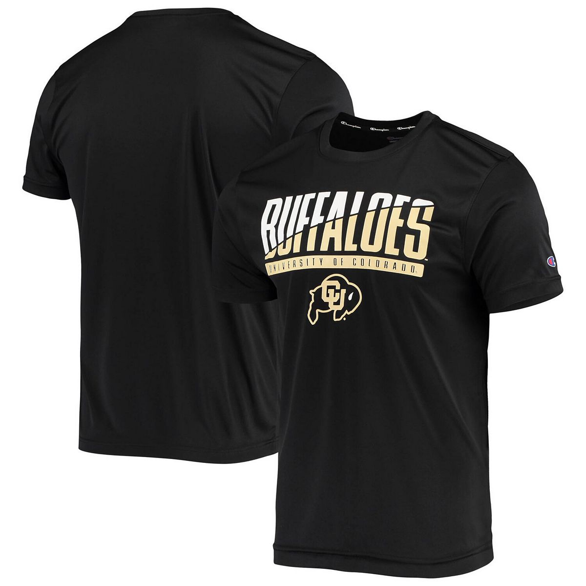 Champion Black Colorado Buffaloes Wordmark Slash T-Shirt, CU Buffs Sweatshirt, Shirt, Hoodie Gifts for NCAA Fans