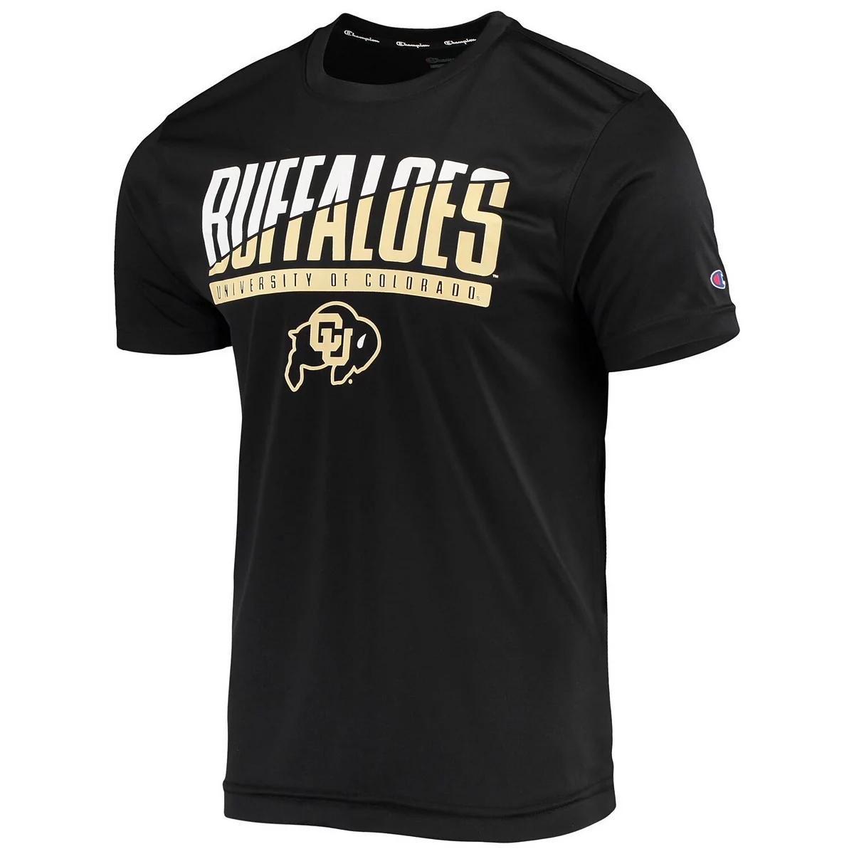 Champion Black Colorado Buffaloes Wordmark Slash T-Shirt, CU Buffs Sweatshirt, Shirt, Hoodie Gifts for NCAA Fans