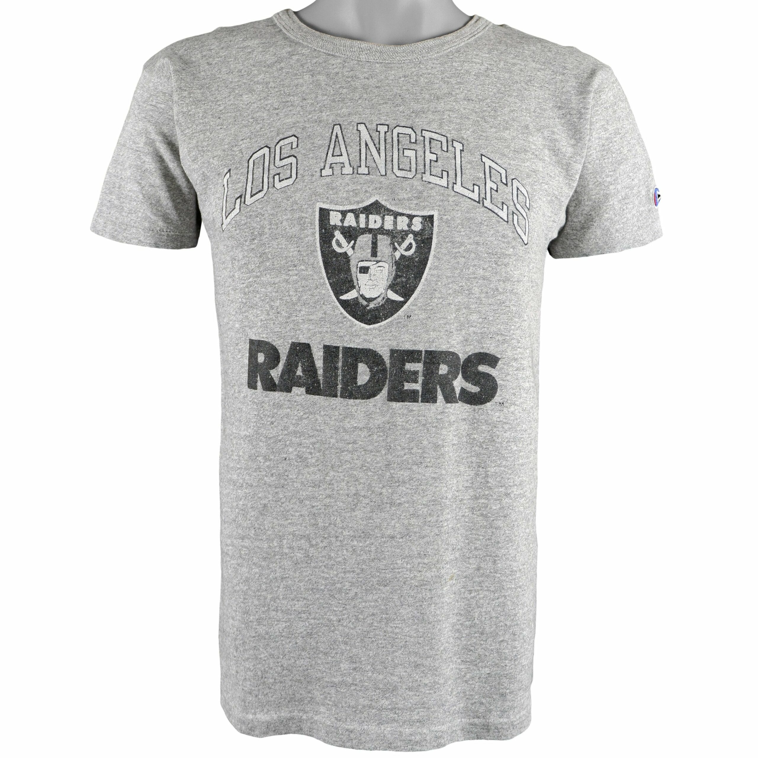 Champion Los Angeles Raiders Spell-Out T-Shirt 1990s Vintage Style Hoodie Sweatshirt Reprinted Full Size Gifts for Fans