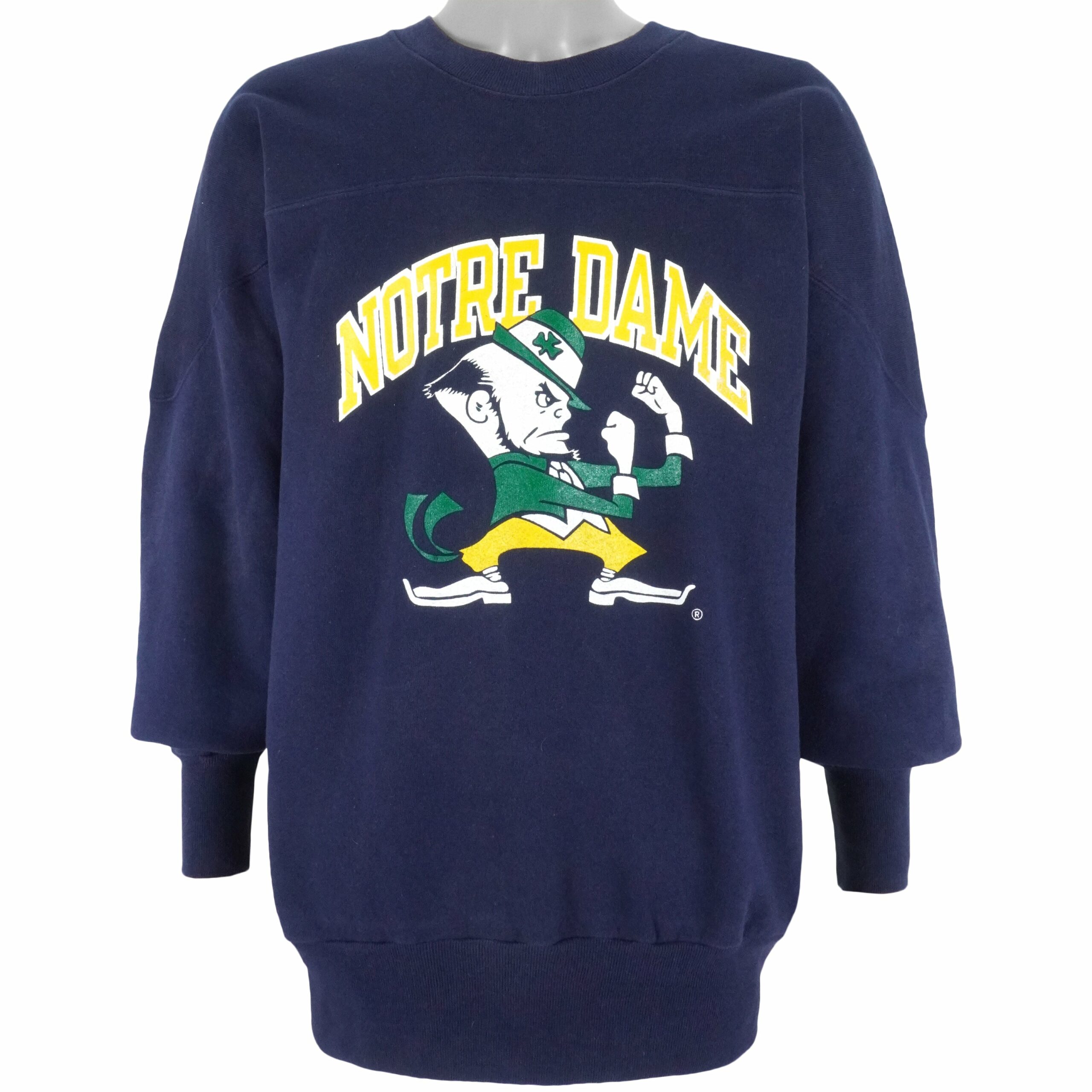 Champion Notre Dame Fighting Irish Deadstock Sweatshirt 1990s Vintage Style Hoodie Shirt Reprinted Full Size Gifts for Fans