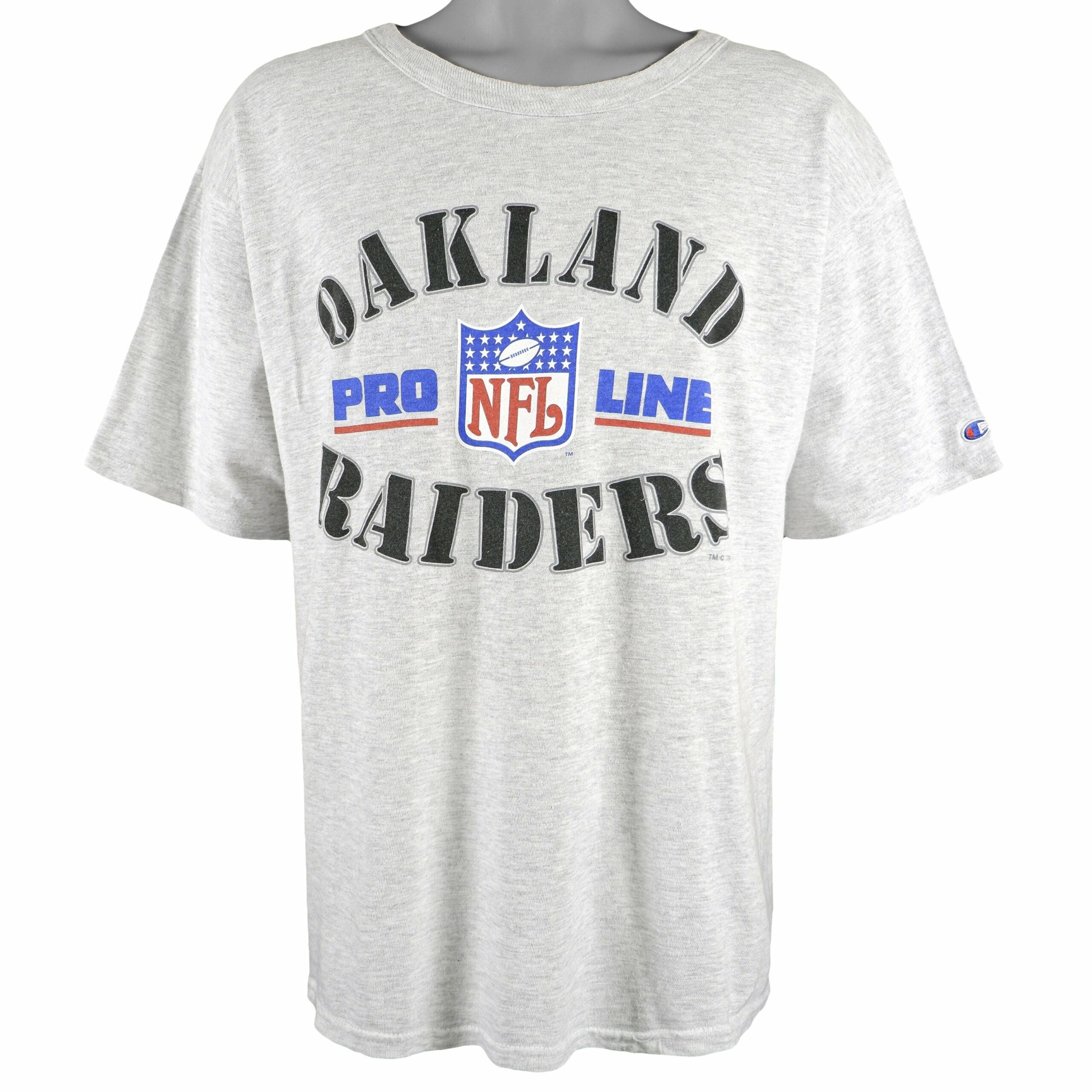 Champion Oakland Raiders, NFL Pro Line Spell-Out T-Shirt 1994 Vintage Style Hoodie Sweatshirt Reprinted Full Size Gifts for Fans