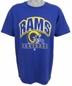 Champion St. Louis Rams Football Big Spell-Out T-Shirt 1990s Vintage Style Hoodie Sweatshirt Reprinted Full Size Gifts for Fans