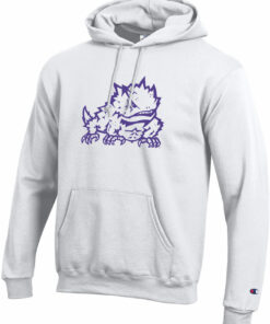 Champion TCU Horned Frogs Mens Big Logo Long Sleeve Hoodie, TCU Shirts Gifts For NCAA Fans