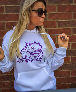 Champion TCU Horned Frogs Mens Big Logo Long Sleeve Hoodie, TCU Shirts Gifts For NCAA Fans