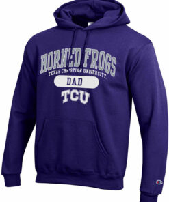 Champion TCU Horned Frogs Mens Dad Pill Long Sleeve Hoodie, TCU Shirts Gifts For NCAA Fans