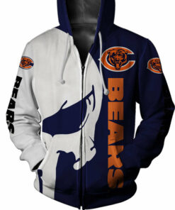 Chicago Bears Hoodies Skull Printed Gifts for Fans