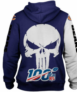 Chicago Bears Hoodies Skull Printed Gifts for Fans