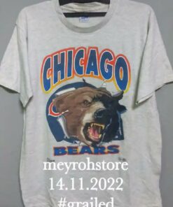 Chicago Bears T-Shirt Sweatshirt Pullover Hoodie Reprinted Full Color Full Size Gift for NFL Fans