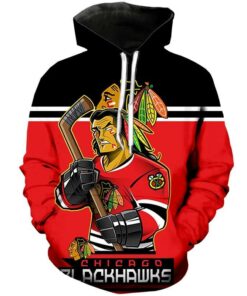 Chicago Blackhawks Hoodie Mascot 3D Printed Gifts for Fans