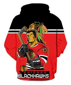 Chicago Blackhawks Hoodie Mascot 3D Printed Gifts for Fans