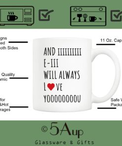 Christmas Gifts Quote Coffee Mug For Wife Husband Mom Dad Boyfriend Girlfriend, And I Will Always Love You, Funny Gift From Wife Husband For Birthday, Holiday