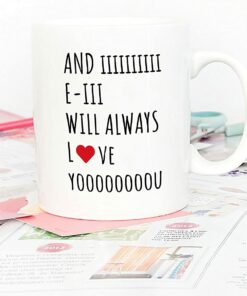 Christmas Gifts Quote Coffee Mug For Wife Husband Mom Dad Boyfriend Girlfriend, And I Will Always Love You, Funny Gift From Wife Husband For Birthday, Holiday