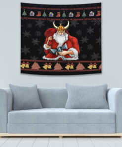 Christmas Iceland Santa Tapestry for Wall Décor