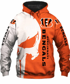 Cincinnati Bengals Hoodie Skull Printed Gifts for Fans