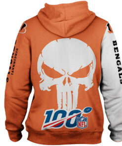 Cincinnati Bengals Hoodie Skull Printed Gifts for Fans