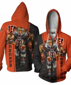 Cincinnati Bengals Hoodies Mascot 3D Ultra Cool Gifts for Fans