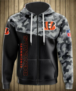 Cincinnati Bengals Men's Hoodies 3D Long Sleeve Gifts for Fans