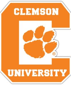 Clemson Tigers NCAA Logo Vinyl Decals Sticker For Car Truck Door And Window Laptop Gift For Fans