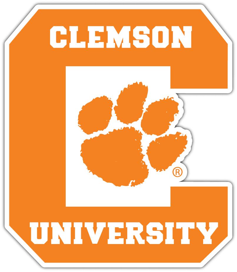 Clemson Tigers NCAA Logo Vinyl Decals Sticker For Car Truck Door And Window Laptop Gift For Fans