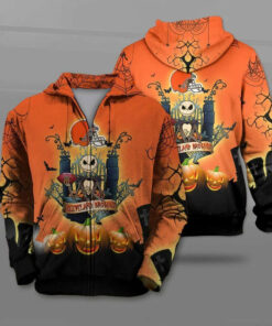 Cleveland Browns Halloween Costume Hoodies Jack Skellington 3D Graphic Gifts for Fans