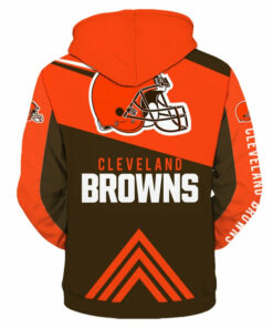 Cleveland Browns Zip Hoodies 3D Long Sleeve With Hooded Gifts for Fans