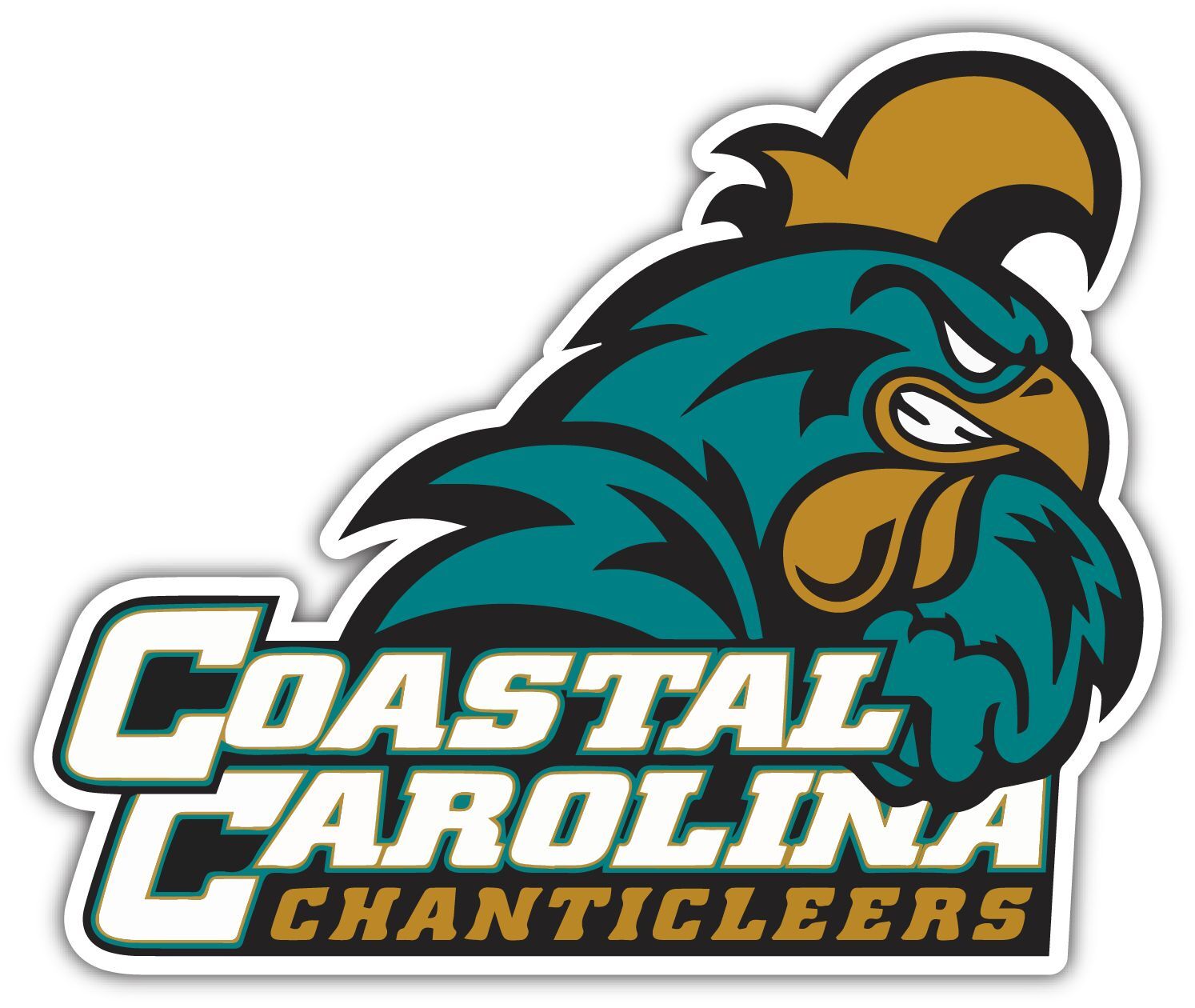 Coastal Carolina Chanticleers NCAA Vinyl Logo Vinyl Decals Sticker For Car Truck Door And Window Laptop Gifts For Fans