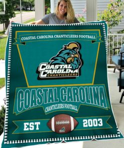 Coastal Carolina Chanticleers Sherpa Fleece Blanket Gifts for NCAA Fans