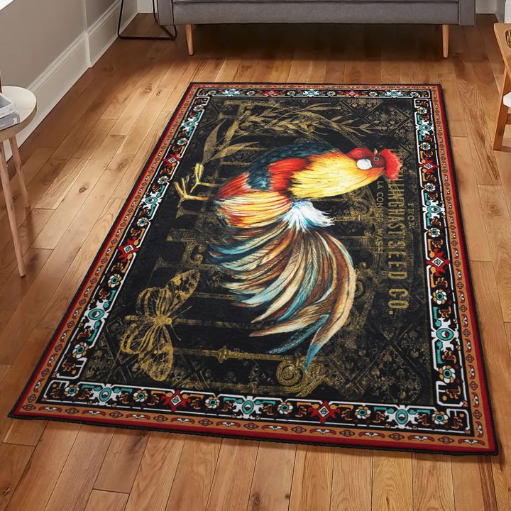 Cock Modern Rugs, Rustic Rooster Rug, Rustic Rug, Rustic Lodge Area Rugs, Carpet for Living Room A28