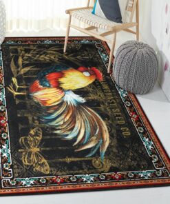 Cock Modern Rugs, Rustic Rooster Rug, Rustic Rug, Rustic Lodge Area Rugs, Carpet for Living Room A28