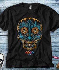 Coco Disney Coco Sugar Skull T-Shirt Unisex Tee Adult T-shirt Kid Shirt Long Sleeve Hoodie Sweatshirt Women's Tank