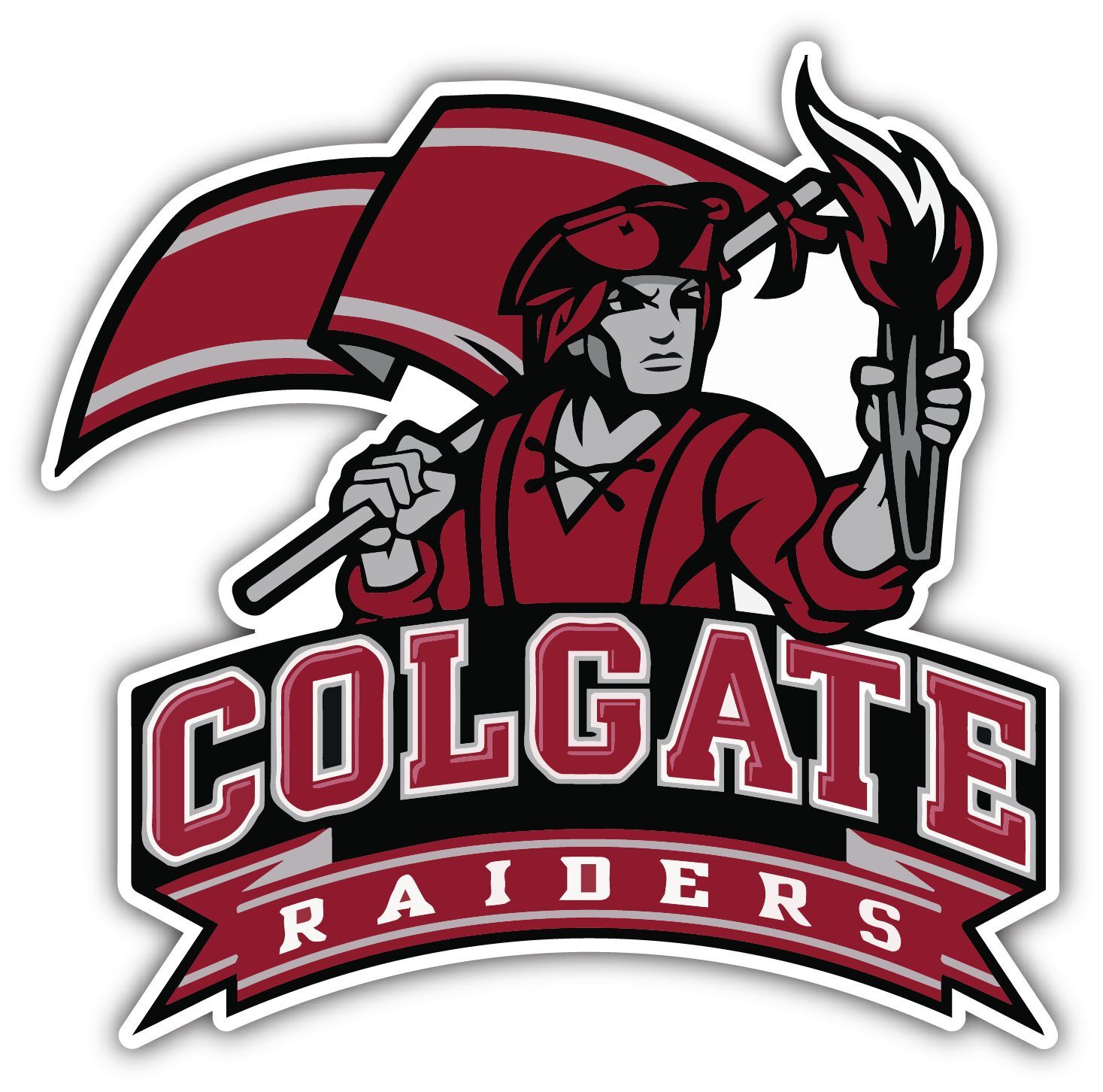 Colgate Raiders NCAA Vinyl Logo Vinyl Decals Sticker For Car Truck Door And Window Laptop Gifts For Fans
