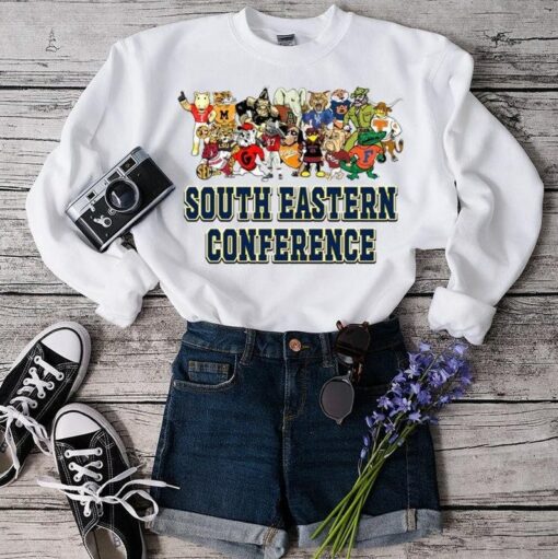 College Football Team Sweatshirt, Sec Retro Hoodie, Sec South Eastern Conference Mascots Shirt, Sec Unisex Mascot Sweatshirt, Plus Size Tee