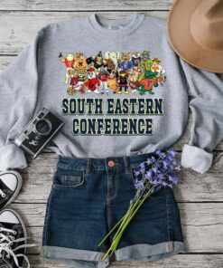 College Football Team Sweatshirt, Sec Retro Hoodie, Sec South Eastern Conference Mascots Shirt, Sec Unisex Mascot Sweatshirt, Plus Size Tee
