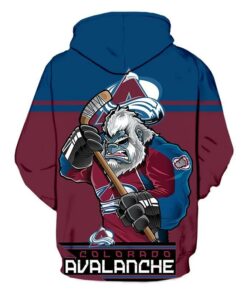 Colorado Avalanche Hoodie Mascot 3D Printed Gifts for Fans