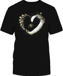 Colorado Buffaloes Beautiful Heart Color Drop University Team Logo T-Shirt, CU Buffs Sweatshirt, Shirt, Hoodie Gifts for NCAA Fans