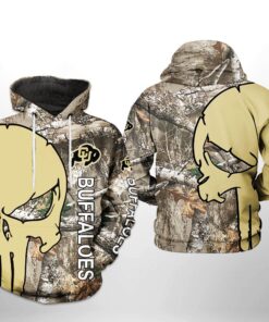 Colorado Buffaloes Ncaa Camo Veteran Hunting 3D All Over Print Hoodie, Zip-Up Hoodie