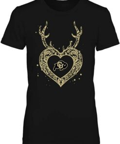 Colorado Buffaloes T-Shirt - Deer Pattern Heart Team, CU Buffs Sweatshirt, Shirt, Hoodie Gifts for NCAA Fans