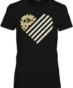 Colorado Buffaloes T-Shirt - Football Leopard Flag Heart, CU Buffs Sweatshirt, Shirt, Hoodie Gifts for NCAA Fans