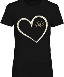 Colorado Buffaloes T-Shirt - Leopard Pattern Heart Team, CU Buffs Sweatshirt, Shirt, Hoodie Gifts for NCAA Fans